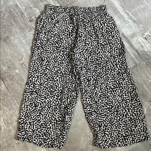 H&M Black and White Wide Leg Pants